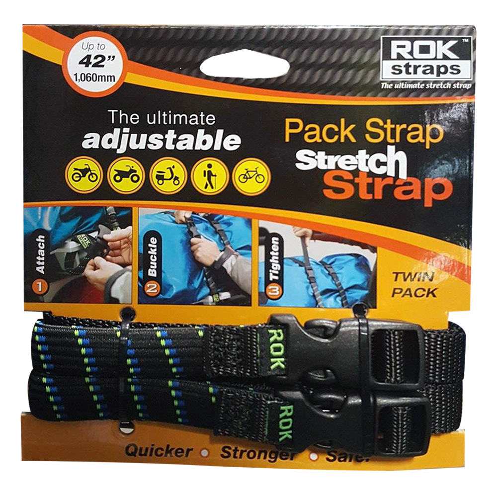 Oxford ROK STRAPS MD 16MM ADJ BLACK + BLU/GRN